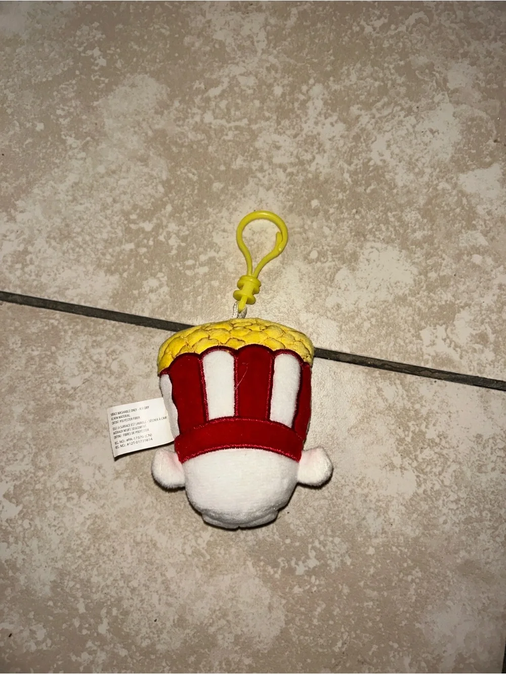 Shopkins popcorn plush keychain